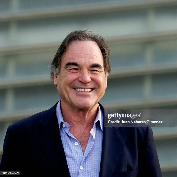 American director Oliver Stone attends the "The Untold History of the United States" photocall at The Kursaal Congress Centre during 61st San...