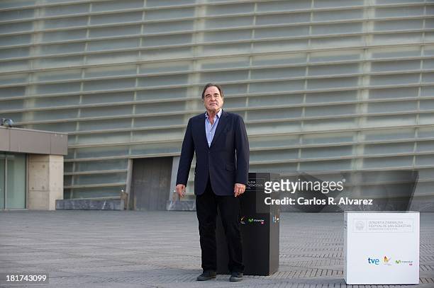 Director Oliver Stone attends the "The Untold History of the United States" photocall during the 61st San Sebastian Film Festival at the Kursaal...