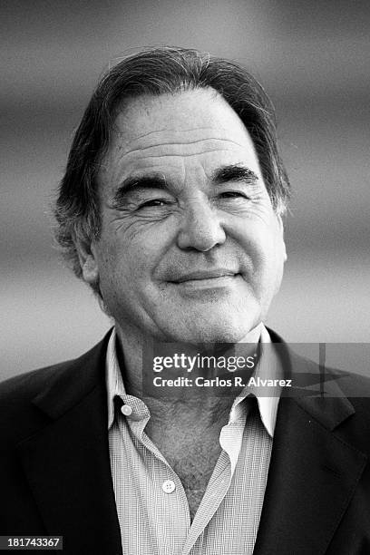 Director Oliver Stone attends the "The Untold History of the United States" photocall during the 61st San Sebastian Film Festival at the Kursaal...