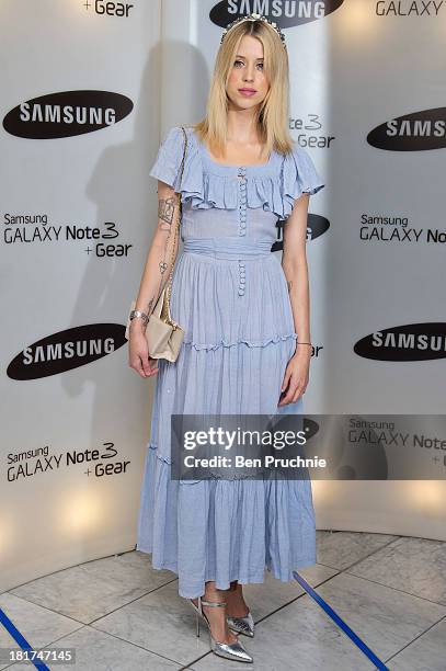 Peaches Geldof attends the launch of Samsung's Galaxy Gear and Galaxy Note 3 at ME Hotel on September 24, 2013 in London, England.