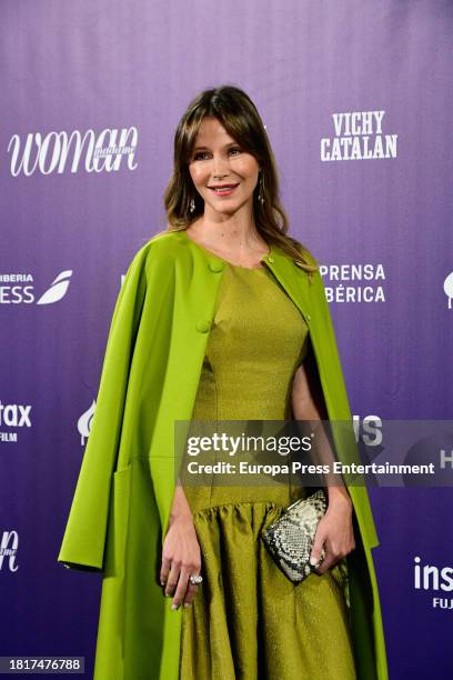 Esther Doña is seen arriving at the "Woman" Awards on November 28 in Madrid, Spain.