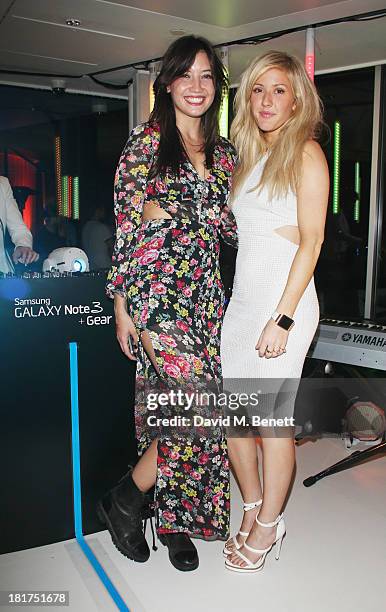 Daisy Lowe and Ellie Goulding attend the Samsung Galaxy Gear and Note 3 launch event at the Radio Rooftop Bar, Hotel Me London on September 24, 2013...