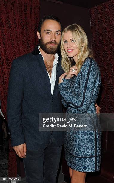 James Middleton and Donna Air attend the launch of Ruski's Tavern on September 24, 2013 in London, England.