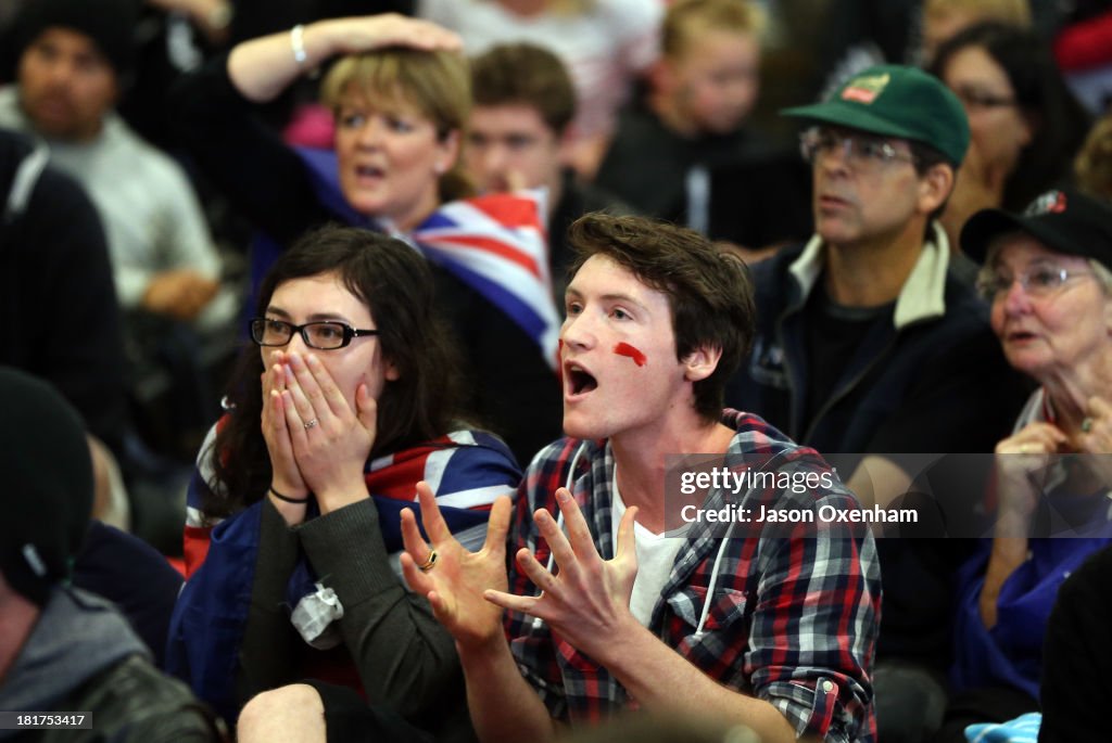 New Zealand Fans Watch America's Cup In Auckland