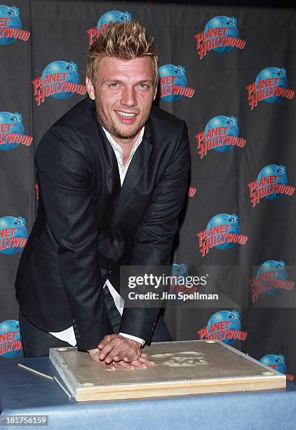 Nick Carter visits at Planet Hollywood Times Square on September 24, 2013 in New York City.