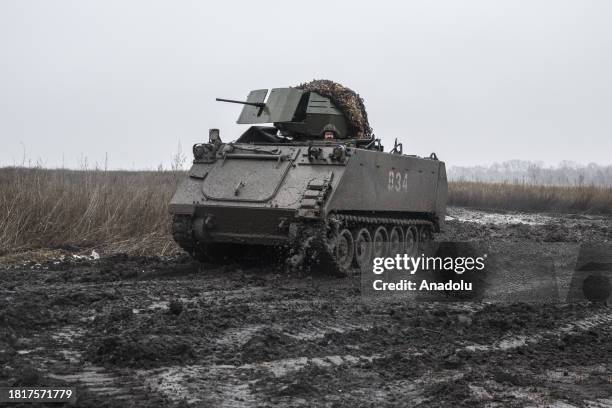 Ukrainian troops deploy in trenches retaken from the Russian army on the Vuhledar front line as the war between Russia and Ukraine continues in...