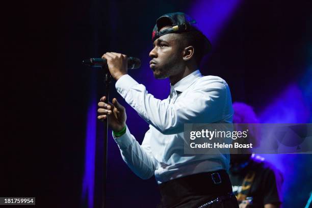 Jermaine Riley of Dora Martin performs on stage at Musicalize at Indigo2 at O2 Arena on September 24, 2013 in London, England.