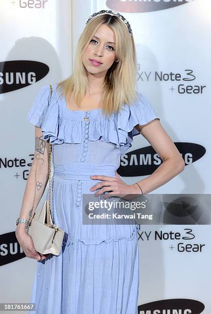 Peaches Geldof attends the launch of Samsung's Galaxy Gear and Galaxy Note 3 at ME Hotel on September 24, 2013 in London, England.