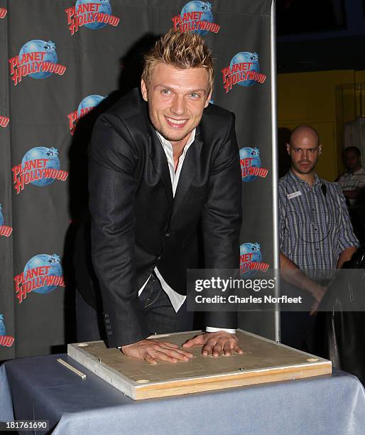 NIck Carter visits Planet Hollywood Times Square on September 24, 2013 in New York City.