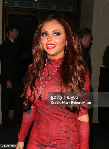 Jesy Nelson leaving the May Fair hotel on September 24, 2013 in London, England.