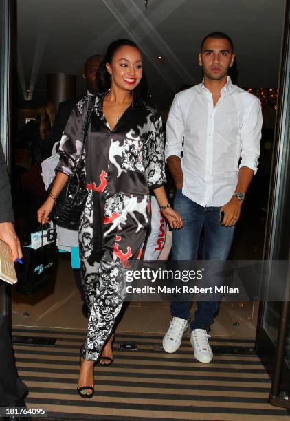 Leigh-Anne Pinnock leaving the May Fair hotel on September 24, 2013 in London, England.