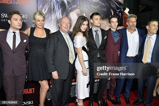 Actor Ed Westwick, producers Nadja Swarovski, Julian Fellowes, actors Hailee Steinfeld, Douglas Booth, Kodi Smit-McPhee, producers Lawrence Elman and...