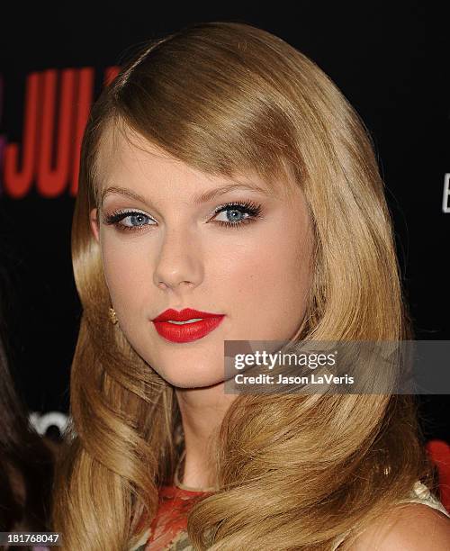 Singer Taylor Swift attends the premiere of "Romeo And Juliet" at ArcLight Hollywood on September 24, 2013 in Hollywood, California.