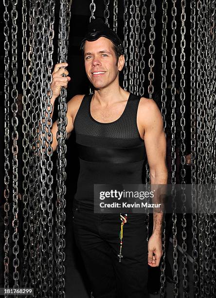 Perez Hilton attends Madonna and Steven Klein secretprojectrevolution at the Gagosian Gallery on September 24, 2013 in New York City.