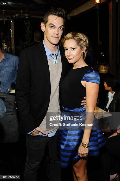 Ashley Tisdale and Christopher French attend Emily & Meritt For PBteen Launch Event At Eveleigh at Eveleigh on September 24, 2013 in West Hollywood,...