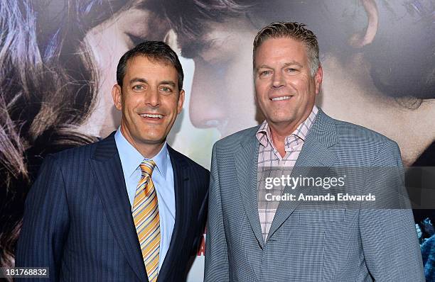 Producers Doug Mankoff and Andy Spaulding arrive at the world premiere of "Romeo and Juliet" at the ArcLight Hollywood on September 24, 2013 in...