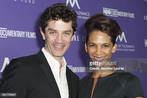 Actor James Frain and director Marta Cunningham attends the Los Angeles premiere screening of 'Valentine Road' at The Museum of Tolerance on...