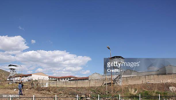General view taken on September 25, 2013 shows the Bingol M Type Prison in Bingol after 18 inmates detained for suspected links with the outlawed...