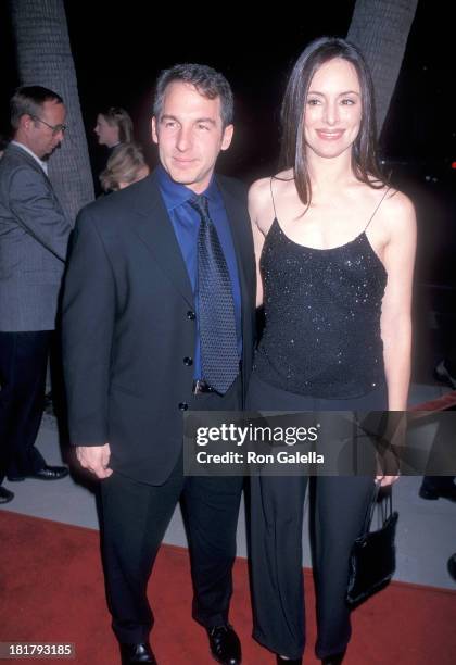 Actor Brian Benben and actress Madeleine Stowe attend the "Playing by Heart" Beverly Hills Premiere on December 10, 1998 at the Academy Theatre in...