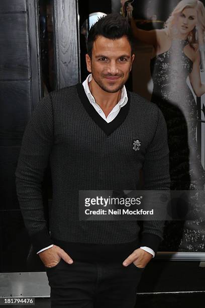 Peter Andre attends a photocall to launch the KEY Fashion brand at Vanilla on September 25, 2013 in London, England.