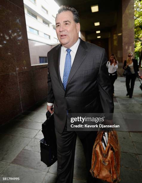 Brian Panish, attorney for the Michael Jackson family, arrives for closing argument in the Michael Jackson wrongful death trial September 25, 2013 in...