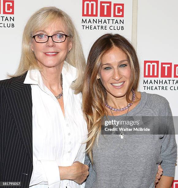 Blythe Danner and Sarah Jessica Parker attending the Meet & Greet for the MTC Production of 'The Commons of Pensacola' at the Manhattan Theatre Club...