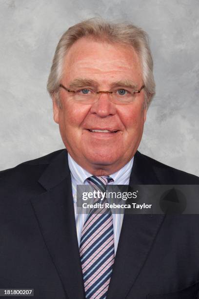 Rangers President and General Manager Glen Sather poses for his official headshot on September 5, 2009 in Tarrytown, New York.