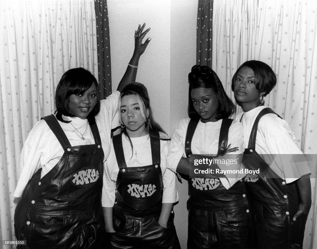 Escape Singer Group Singing group Xscape, poses for photos at the LeMeridien Hotel in ...
