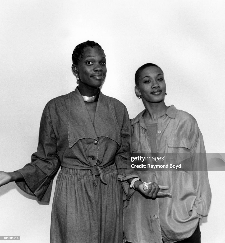 Singing group Zhane, poses for photos at WGCI-FM Radio in Chicago ...