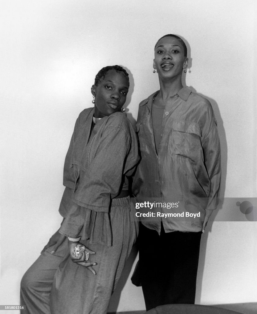 Singing group Zhane, poses for photos at WGCI-FM Radio in Chicago ...