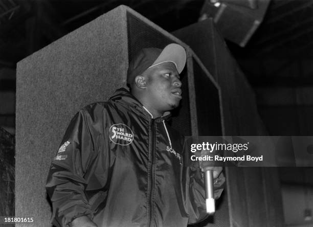 Rapper Scarface of the Geto Boys performs at the Regal Theater in Chicago, Illinois in JANUARY 1992.