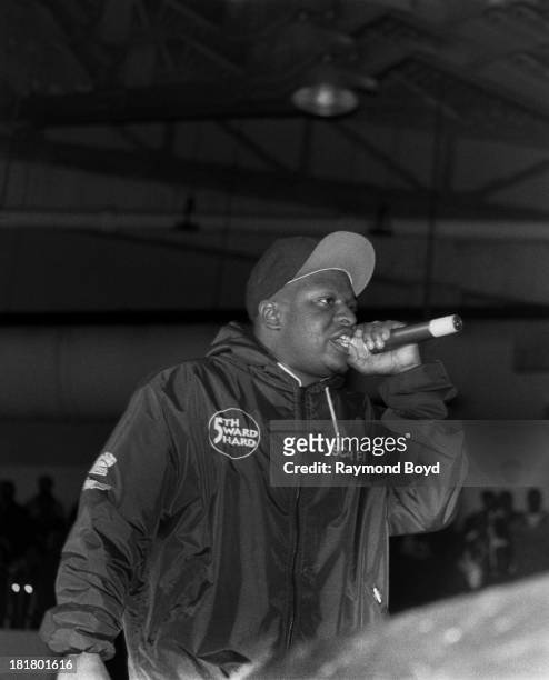 Rapper Scarface of the Geto Boys performs at the Regal Theater in Chicago, Illinois in JANUARY 1992.