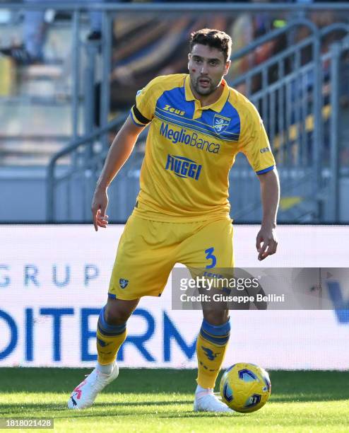 Riccardo Marchizza of Frosinone Calcio in action during the Serie A TIM match between Frosinone Calcio and Genoa CFC at Stadio Benito Stirpe on...