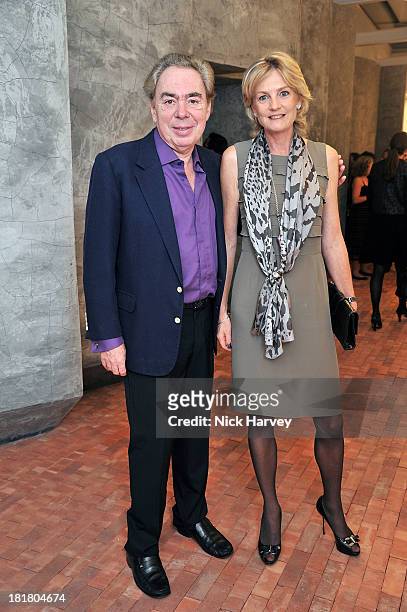 Lord Andrew Lloyd Webber and Lady Madeleine Lloyd Webber attends the VIP opening of The Serpentine Sackler Gallery & Autumn Exhibitions at The...