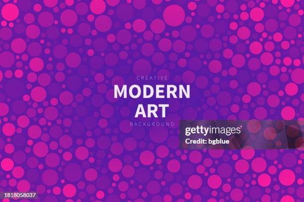 abstract geometric background with pink gradient circles - carbonated drink stock illustrations