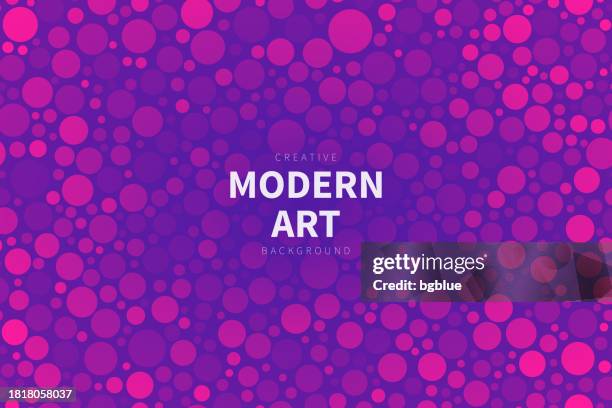 abstract geometric background with pink gradient circles - cold drink background stock illustrations