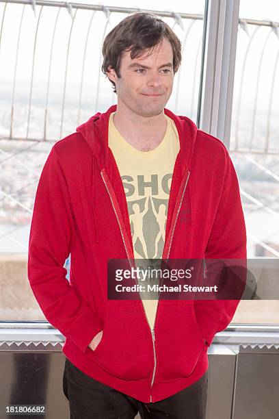 Actor Bill Hader visits at The Empire State Building on September 25, 2013 in New York City.