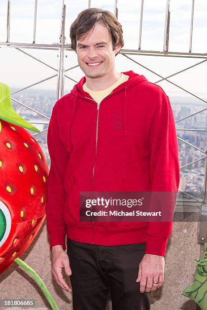 Actor Bill Hader visits The Empire State Building on September 25, 2013 in New York City.