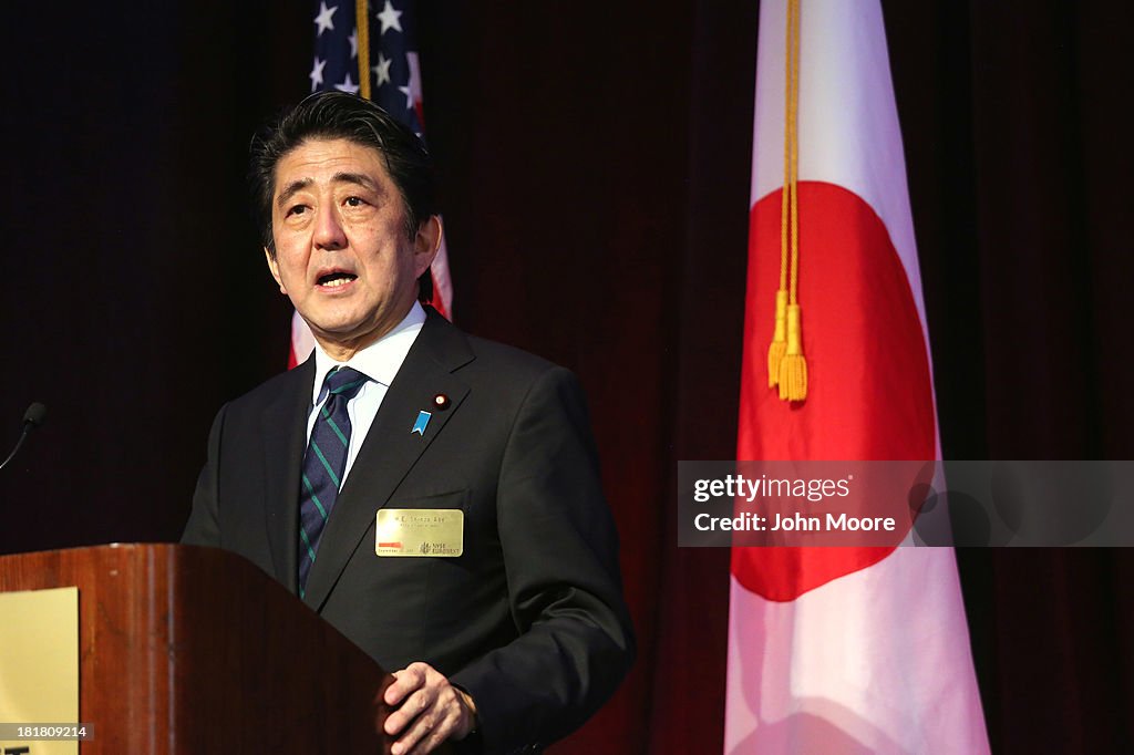 Japanese Prime Minister Shinzo Abe Visits The New York Stock Exchange