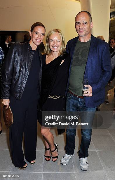 Tiphaine de Lussy, Mariella Frostrup and Dinos Chapman attend the VIP opening of the Serpentine Sackler Gallery and the launch of their autumn...