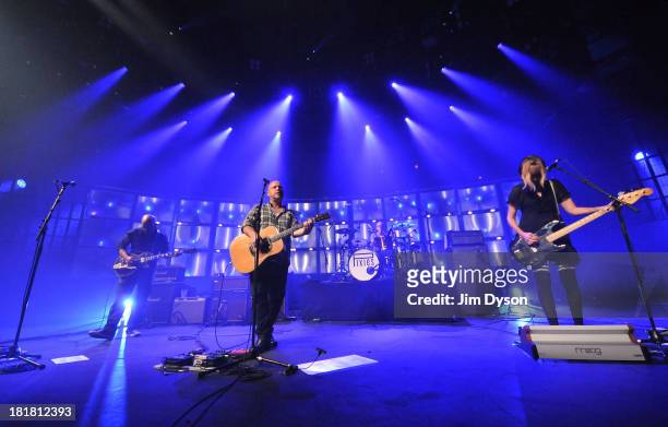 Joey Santiago, Black Francis, Dave Lovering and Kim Shattuck of The Pixies perform live on stage on Day 25 of iTunes Festival 2013 at The Roundhouse...