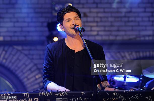 Danny O'Donoghue from The Script performs on the From The Storehouse With Dermot Whelan show, which aired on RTE 2, ahead of this years Arthur's Day...
