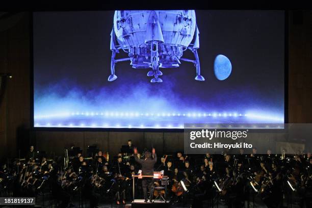 Stanley Kubrick's "2001: A Space Odyssey," with live music from the soundtrack, performed by the New York Philharmonic, at Avery Fisher Hall on...