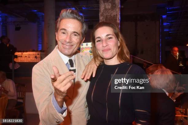 Vincent Darré and Celine Steciuk attend 29eme Gala de L’Espoir de la Ligue contre le cancer After Dinner at Palais de Tokyo on November 27, 2023 in...