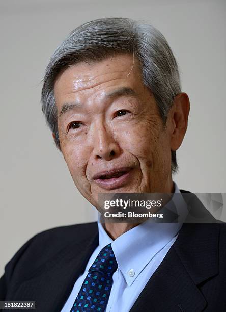Tadashi Ezaki, president and chief executive officer of Tokyo Commodity Exchange Inc., speaks during an interview in Tokyo, Japan, on Wednesday,...
