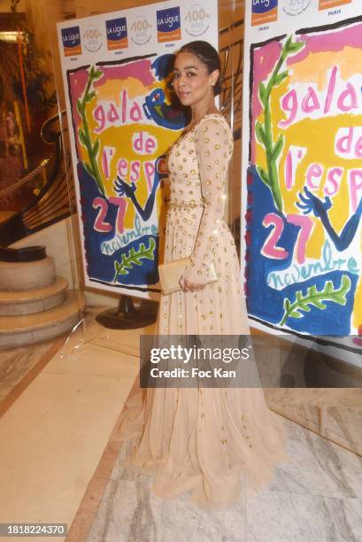 Aurélie Konaté attend 29eme Gala de L’Espoir de la Ligue contre le cancer au Theatre des Champs Elysees on November 27, 2023 in Paris, France.