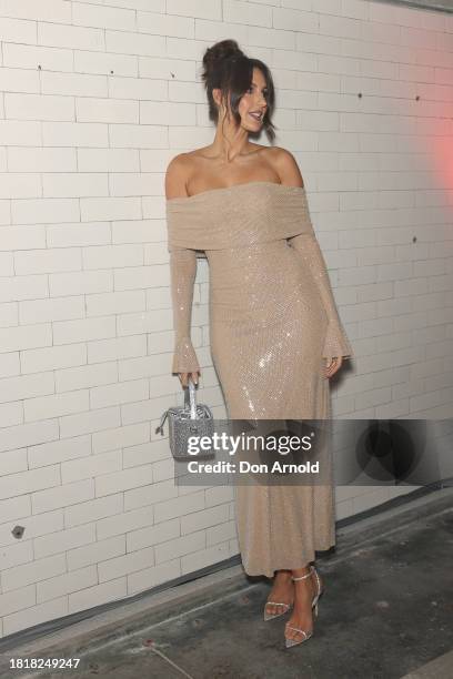 Laura Dundovic attends a MESHKI 10th birthday event at the Machine Hall Precinct on November 28, 2023 in Sydney, Australia.