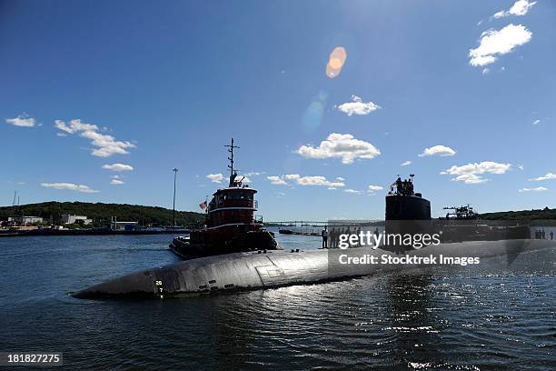 los angeles-class submarine uss annapolis. - groton stock pictures, royalty-free photos & images