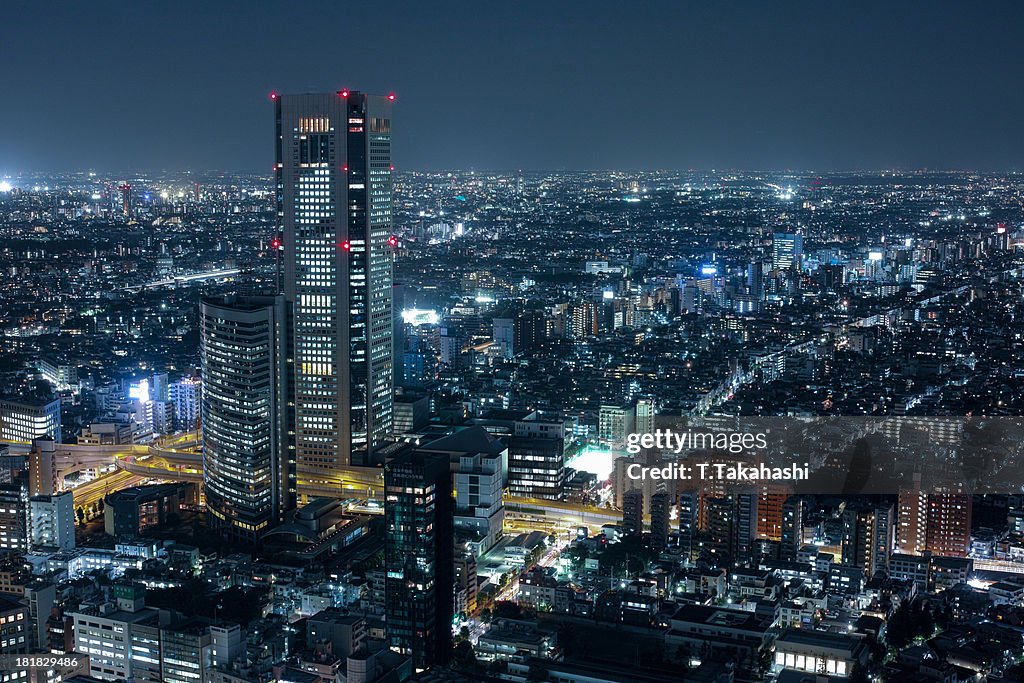 Shinjuku,Tokyo, Japan, Building at night.