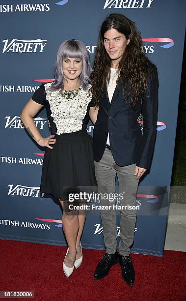 Personality Kelly Osbourne and Matthew Mosshart attend British Airways and Variety Celebrate The Inaugural A380 Service Direct from Los Angeles to...